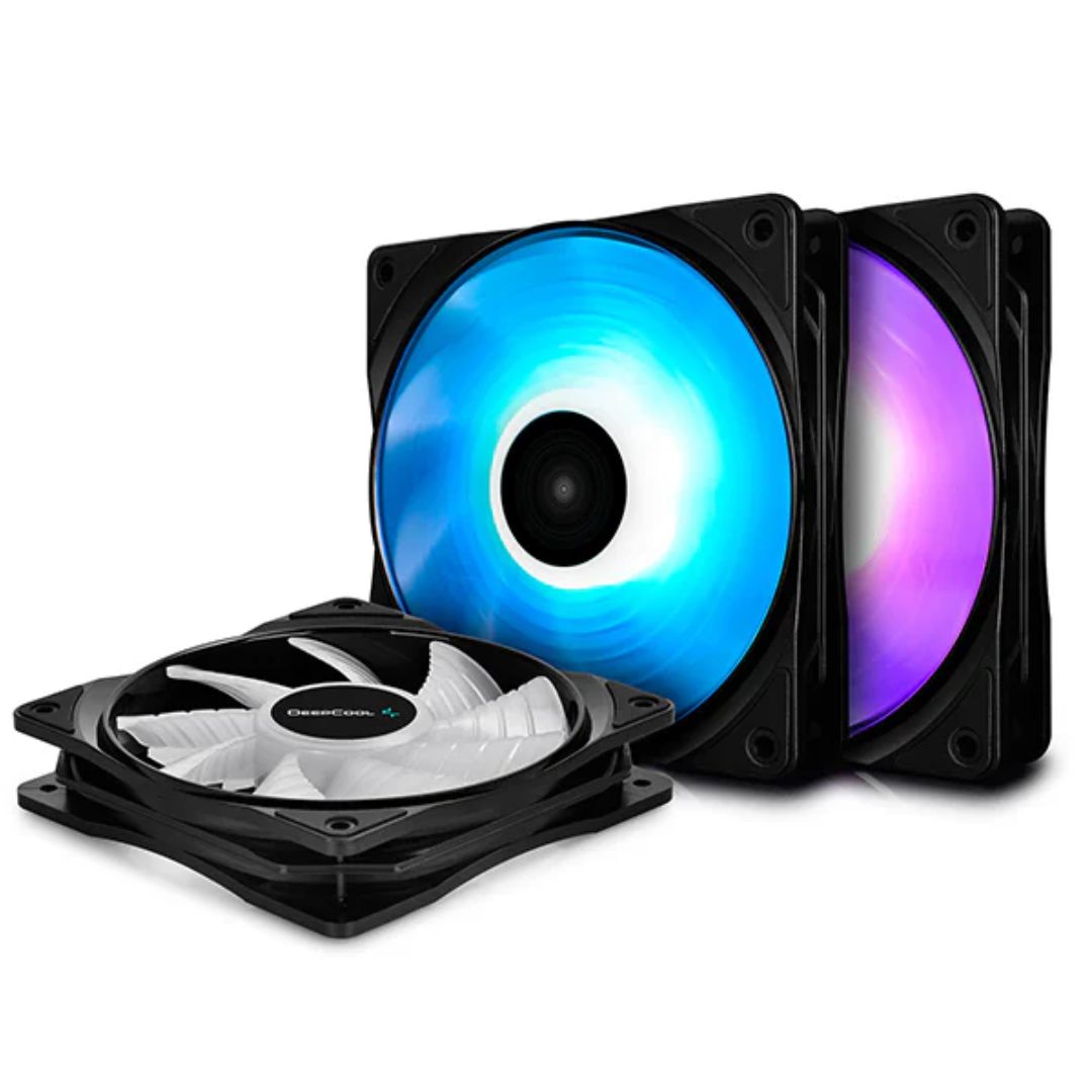 DeepCool RF120 FS (3-Pack) LED Fan 120mm Preset Purple/Blue/Orange LED Combination DeepCool RF120 FS (3-Pack) LED Fan 120mm Preset Purple/Blue/Orange LED Combination